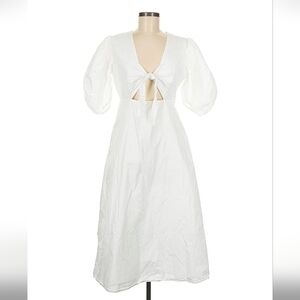 Rhode Greer White Midi Dress Size 8